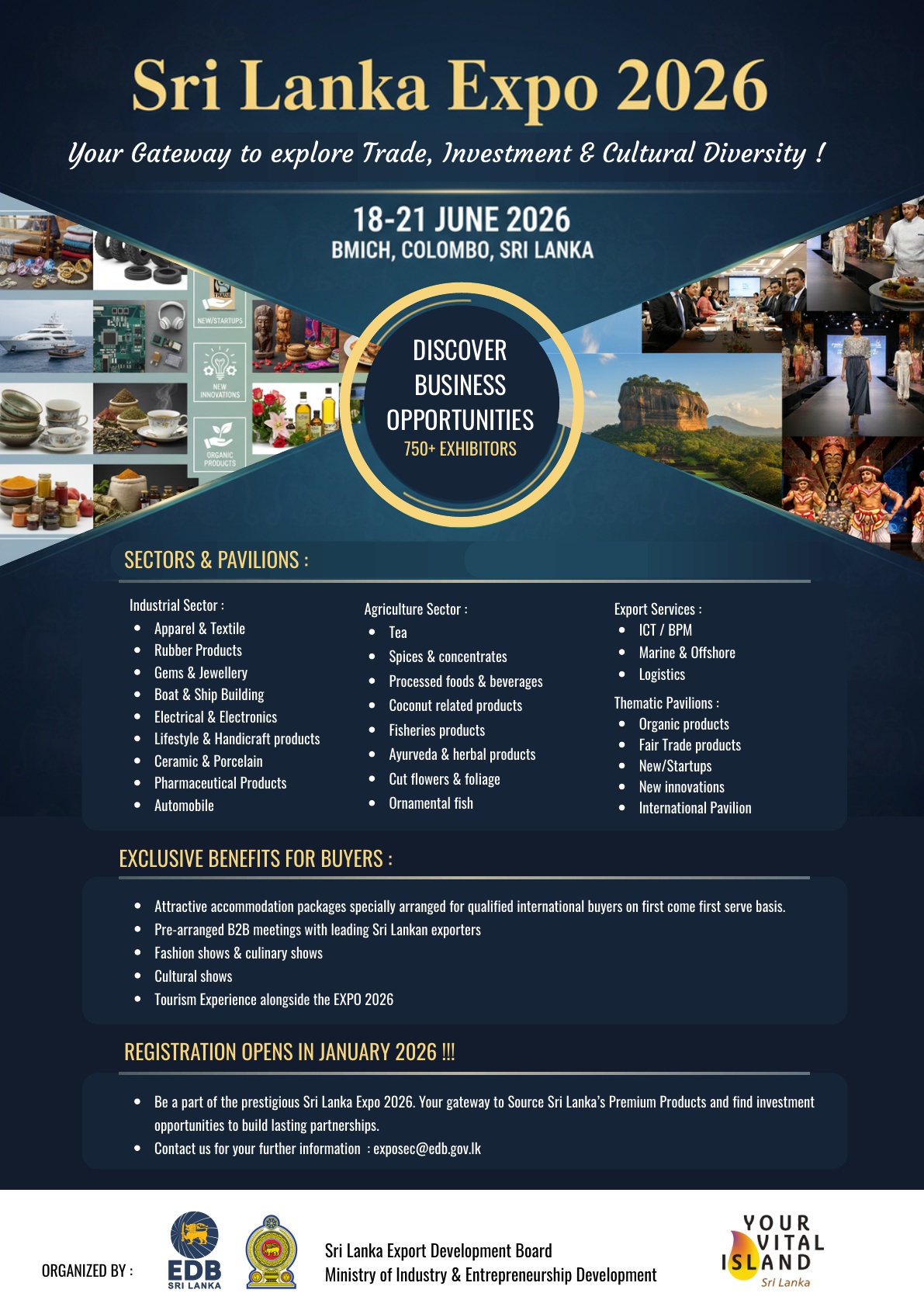 [주한스리랑카대사관] 투자무역 엑스포 Sri Lanka Expo 2026 개최 안내