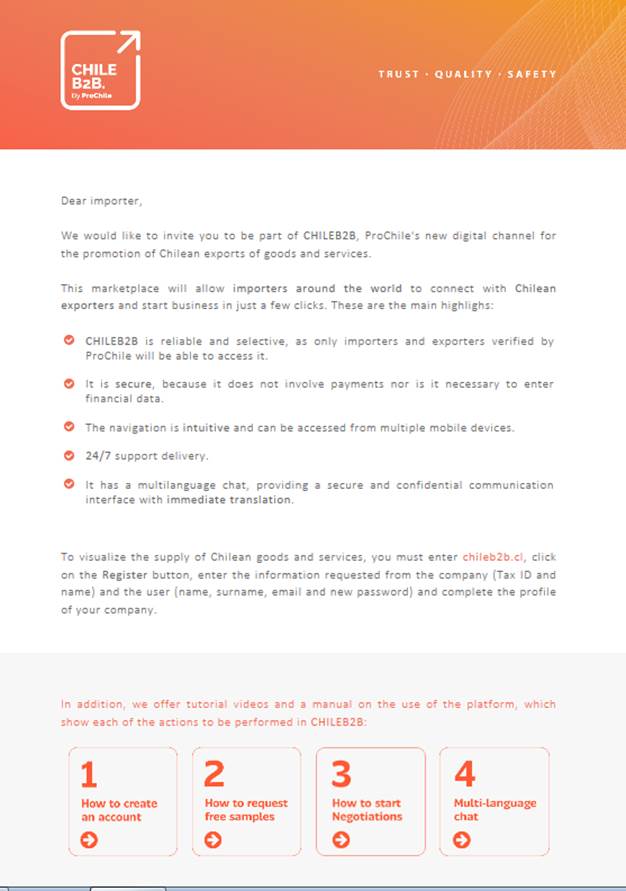 칠레 B2B 플랫폼 설명회